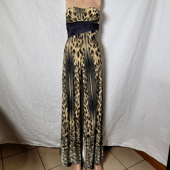 Symphony Pants & Jumpsuits Symphony Leopard Strapless Jumsuit